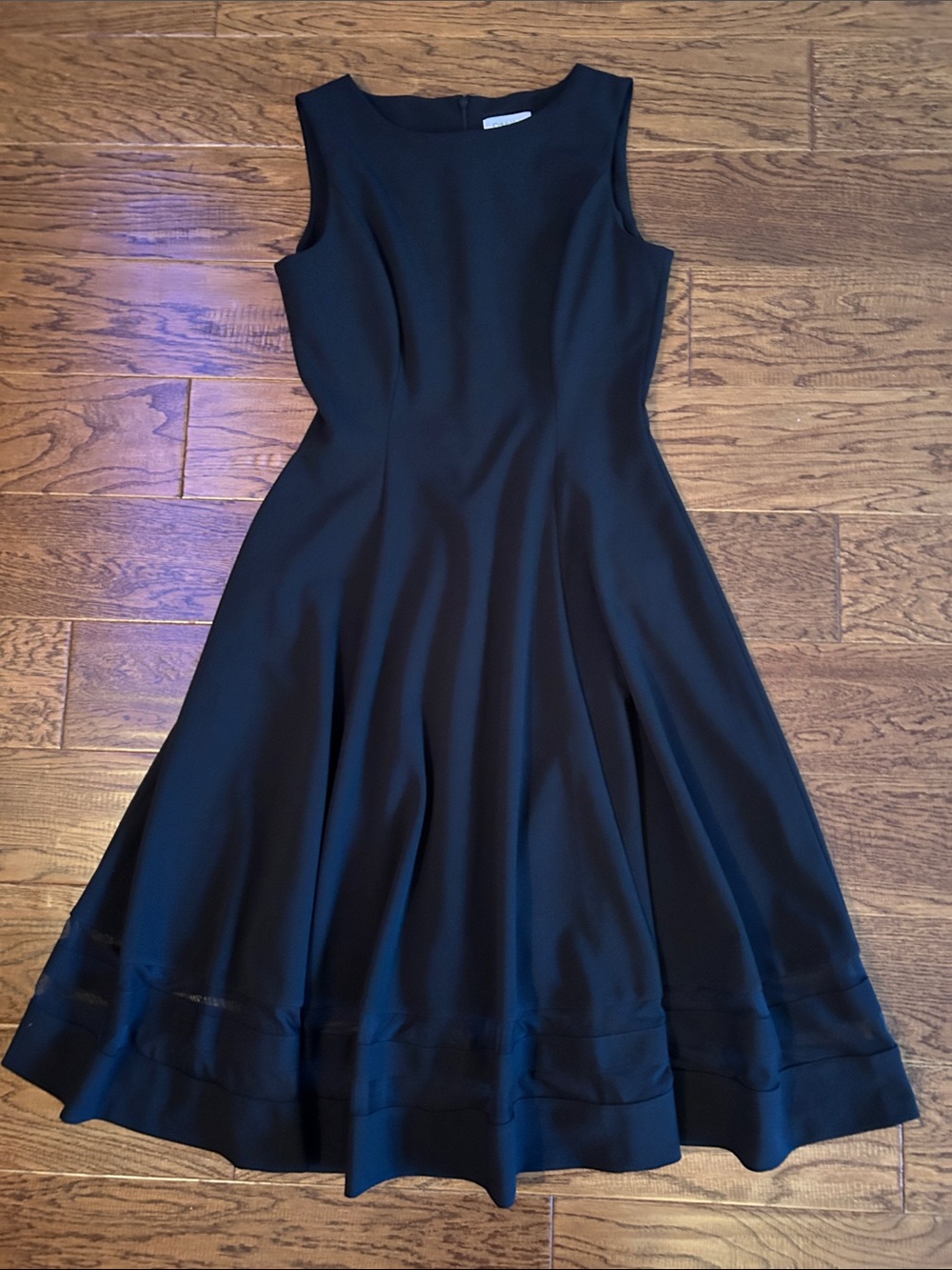 Calvin Klein Black Sleeveless Fit-and-Flare Midi Dress